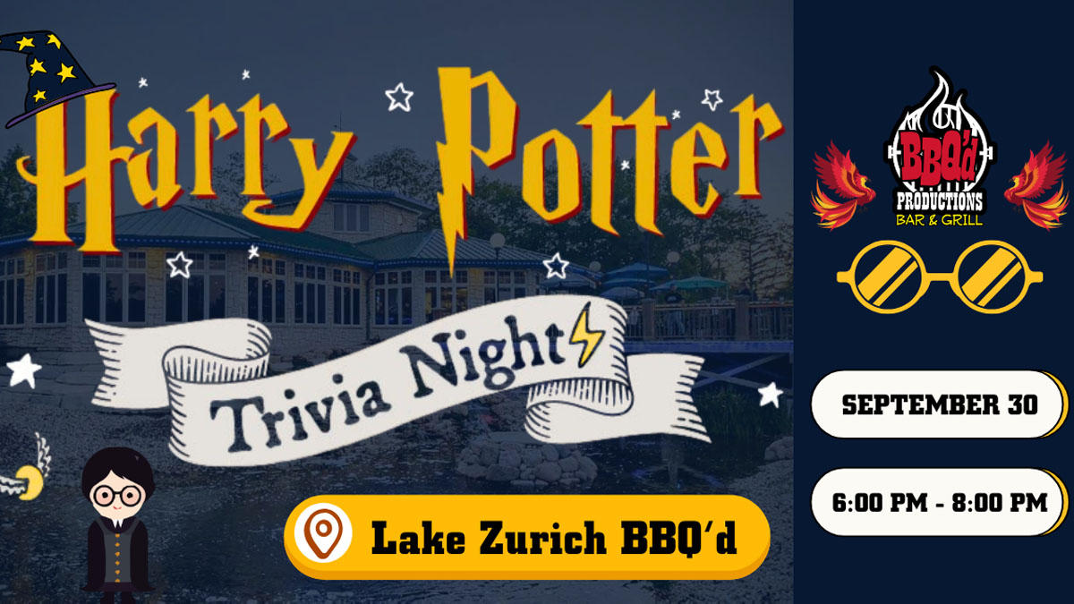 Harry Potter Trivia Night at BBQ'd Productions in Lake Zurich